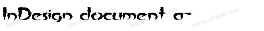 InDesign document a字体转换
